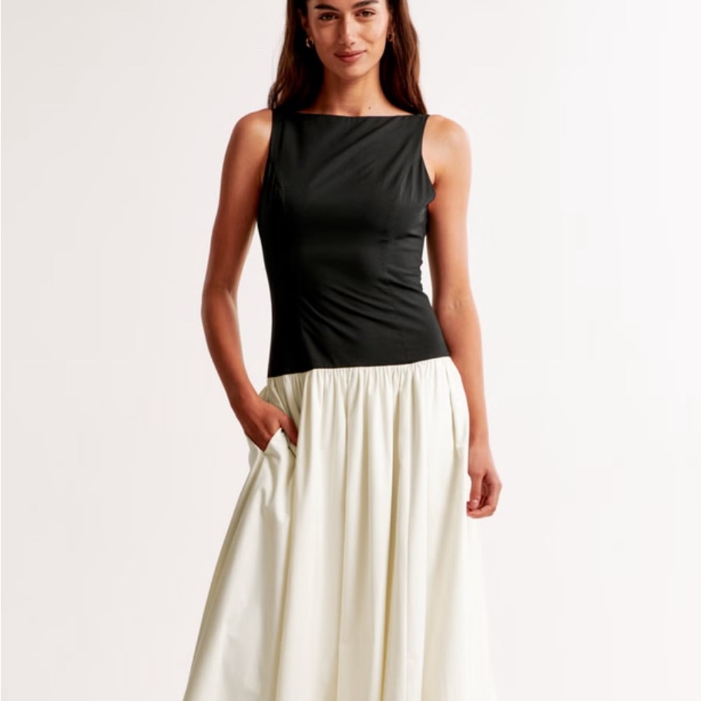 Abercrombie Drop Waist Midi Dress